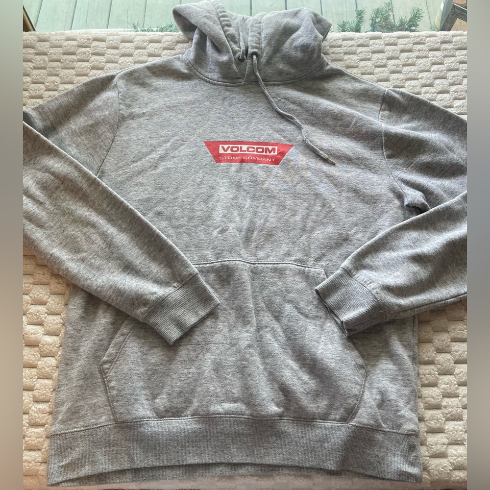 Volcom Gray Hoodie with Black and White Logo